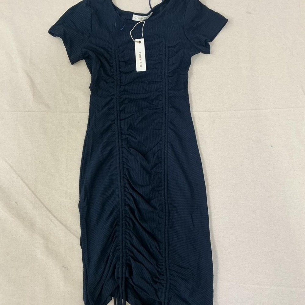 O.VIANCA ruched bodycon midi dress